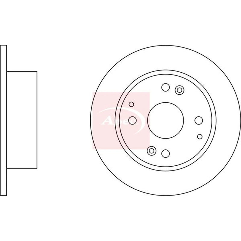 Apec 2 x Solid Rear Brake Discs DSK2336