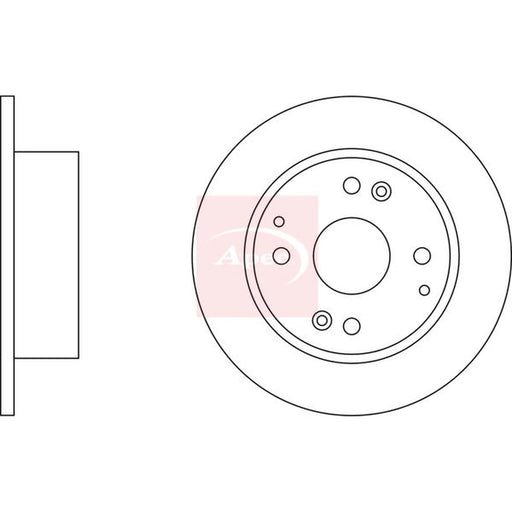 Apec 2 x Solid Rear Brake Discs DSK2336