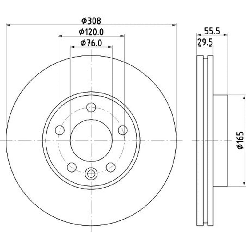DON 2 x Front Brake Discs PCD20851