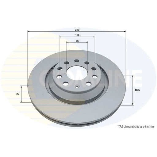 Comline 2 x Rear Brake Discs ADC5089V