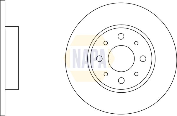 NAPA Front Vented & Rear Vented Brake Discs & Pads fits ABARTH ALFA ROMEO