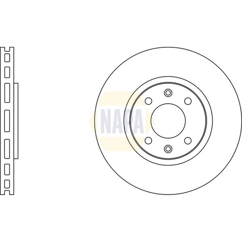 NAPA 2 x Vented Front Brake Discs NBD5155