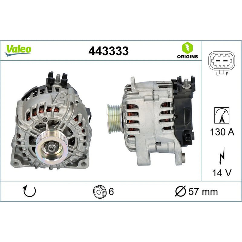 Valeo Car Alternator 12V 443333