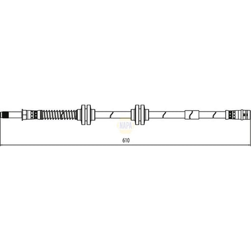 NAPA Brake Hydraulic Hose Line Front NBH1234