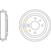 NAPA Brake Drum Assembly Rear NDR1002