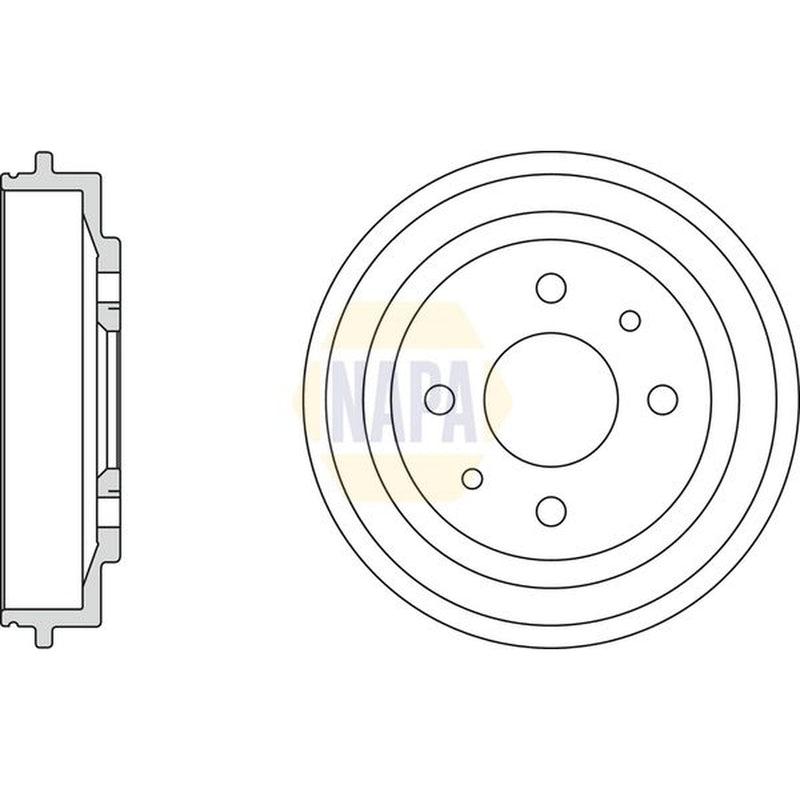 NAPA Brake Drum Assembly Rear NDR1002