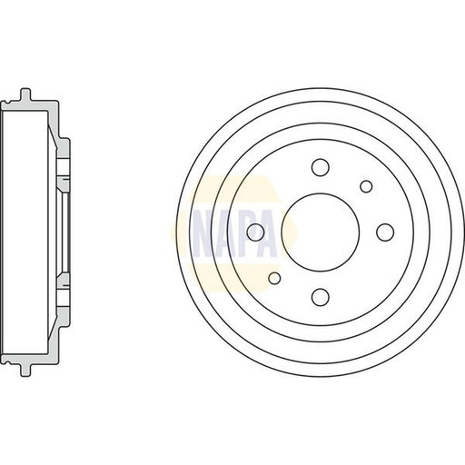 NAPA Brake Drum Assembly Rear NDR1002