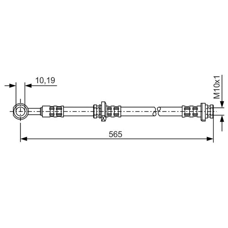 Bosch Brake Hydraulic Hose Line Rear Left 1 987 476 133