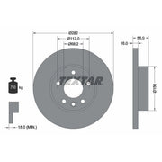 Textar 2 x Solid Front Brake Discs 92083703