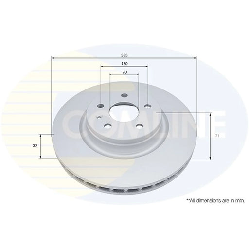 Comline 2 x Internally Vented Front Brake Discs ADC5113V
