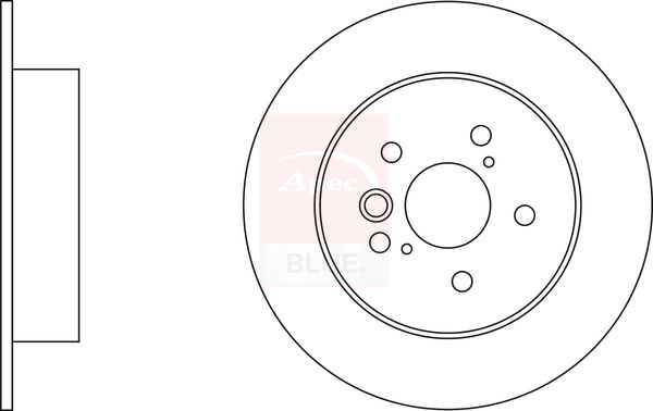 Apec 2 x Brake Disc Set Solid