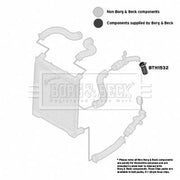 Borg & Beck Intercooler Turbo Charge Air Hos BTH1532
