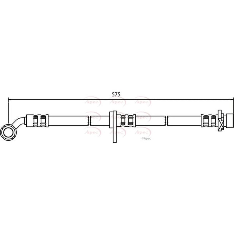 Apec Brake Hydraulic Hose Line Front Left HOS3671