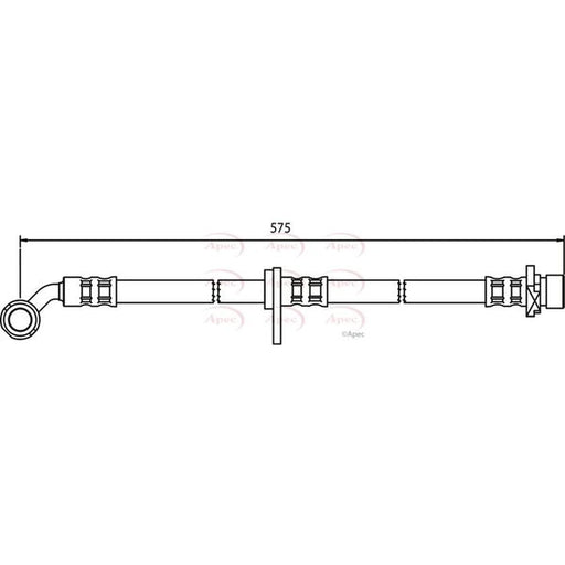 Apec Brake Hydraulic Hose Line Front Left HOS3671
