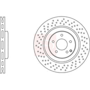 Apec 2 x Perforated/Vented Front Brake Discs DSK2544