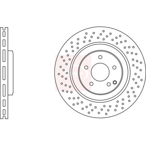 Apec 2 x Perforated/Vented Front Brake Discs DSK2544