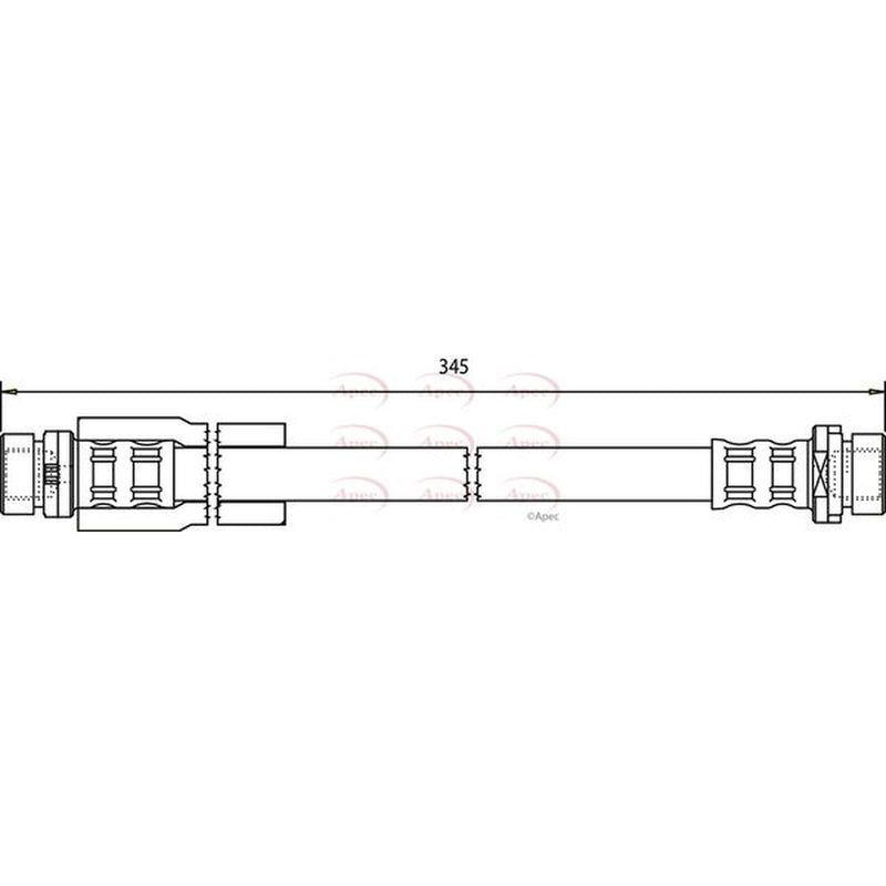 Apec Brake Hydraulic Hose Line Rear HOS3212
