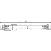 Apec Brake Hydraulic Hose Line Rear HOS3212