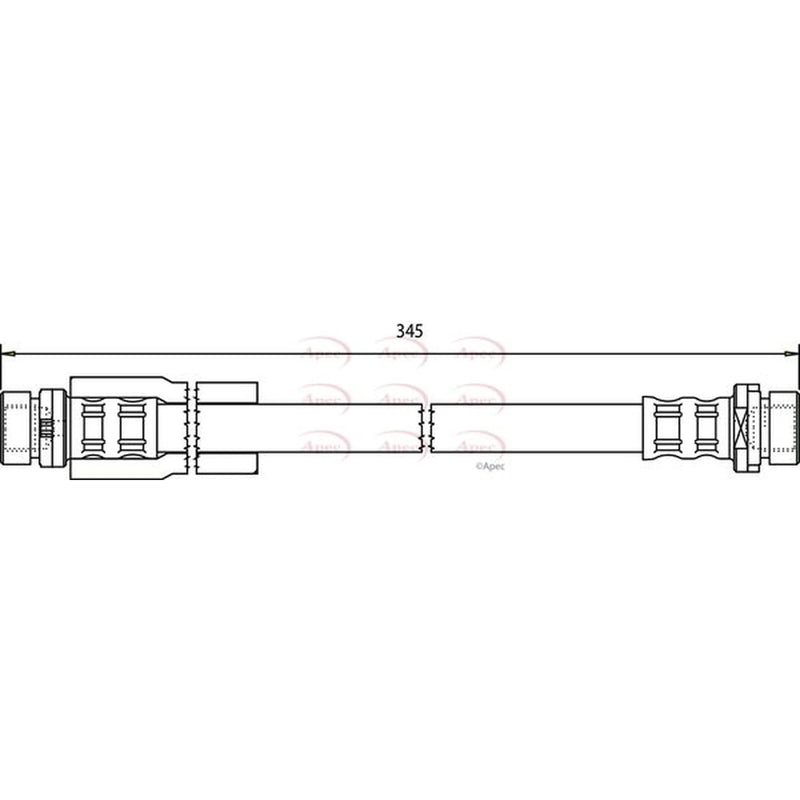 Apec Brake Hydraulic Hose Line Rear HOS3212