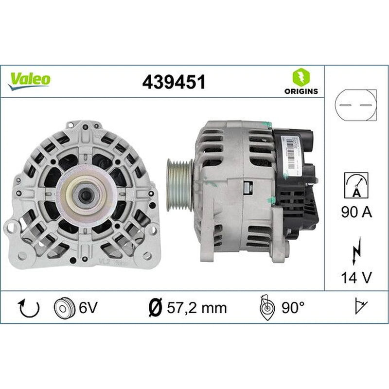 Valeo Car Alternator 12V 439451