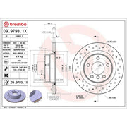 Brembo Xtra 2 x Perforated/Vented Rear Brake Discs 09.9793.1X