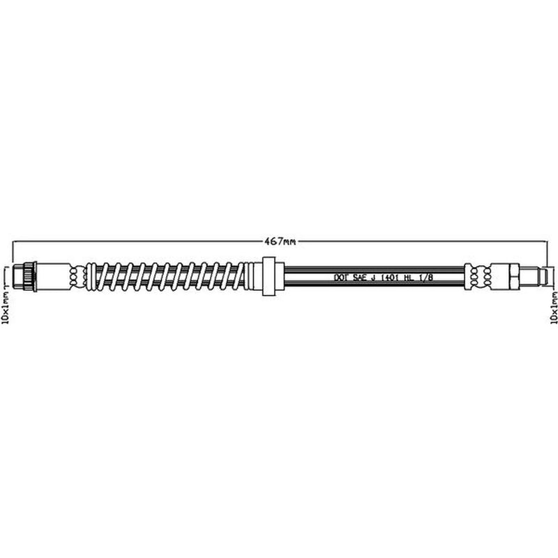 Abtex Brake Hydraulic Hose Line Front ABH1042