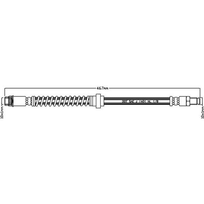 Abtex Brake Hydraulic Hose Line Front ABH1042