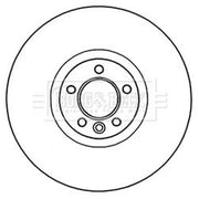 Borg & Beck 2 x Vented Front Brake Discs BBD5967S