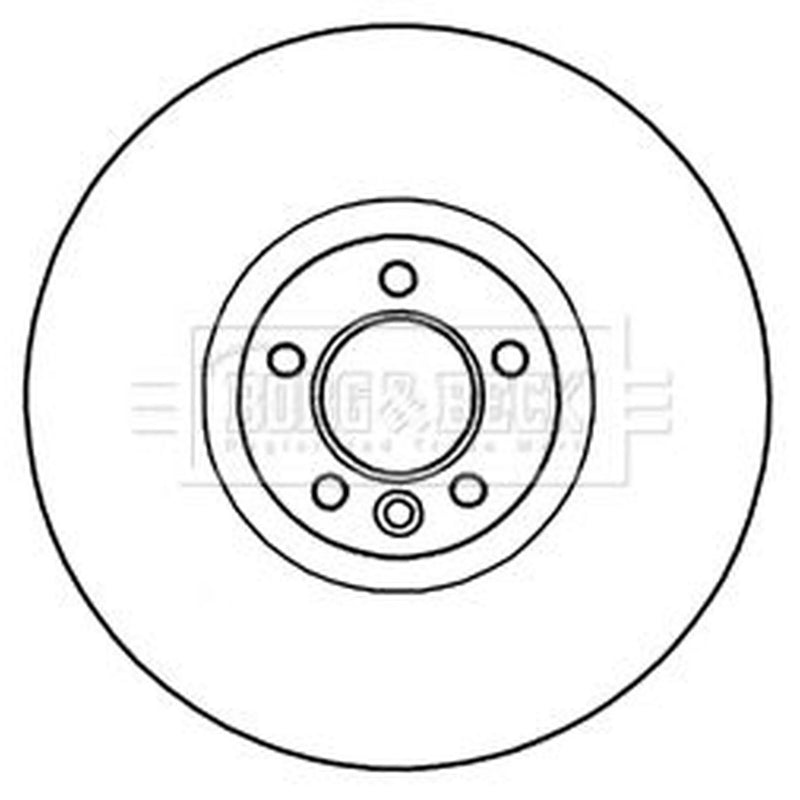 Borg & Beck 2 x Vented Front Brake Discs BBD5967S