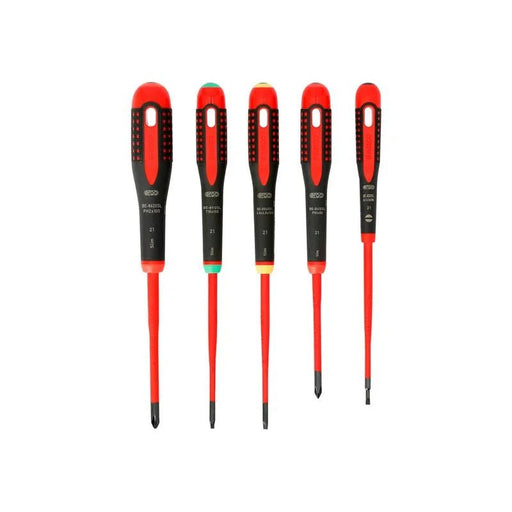 Bahco BE-9871SL ERGO™ Slim VDE Insulated Screwdriver Set, 5 Piece - BE-9871SL