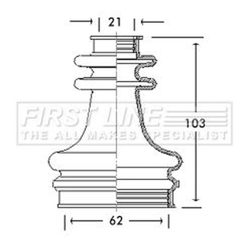 First Line Drive Shaft Bellow Kit Front Left FCB2670