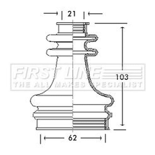 First Line Drive Shaft Bellow Kit Front Left FCB2670