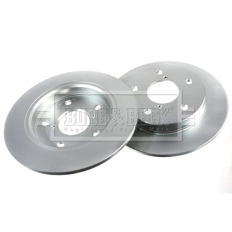 Borg & Beck 2 x Solid Rear Brake Discs BBD5607