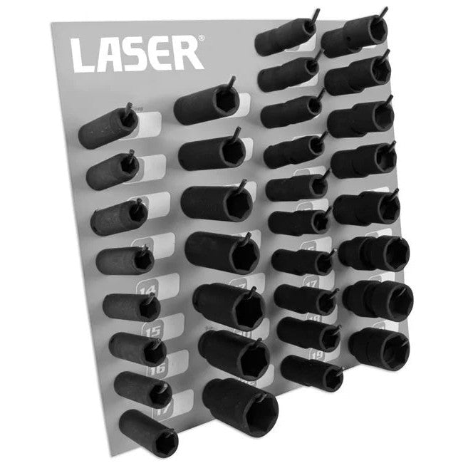 Laser Tools Complete Impact Socket Rack 1/2"D - PL