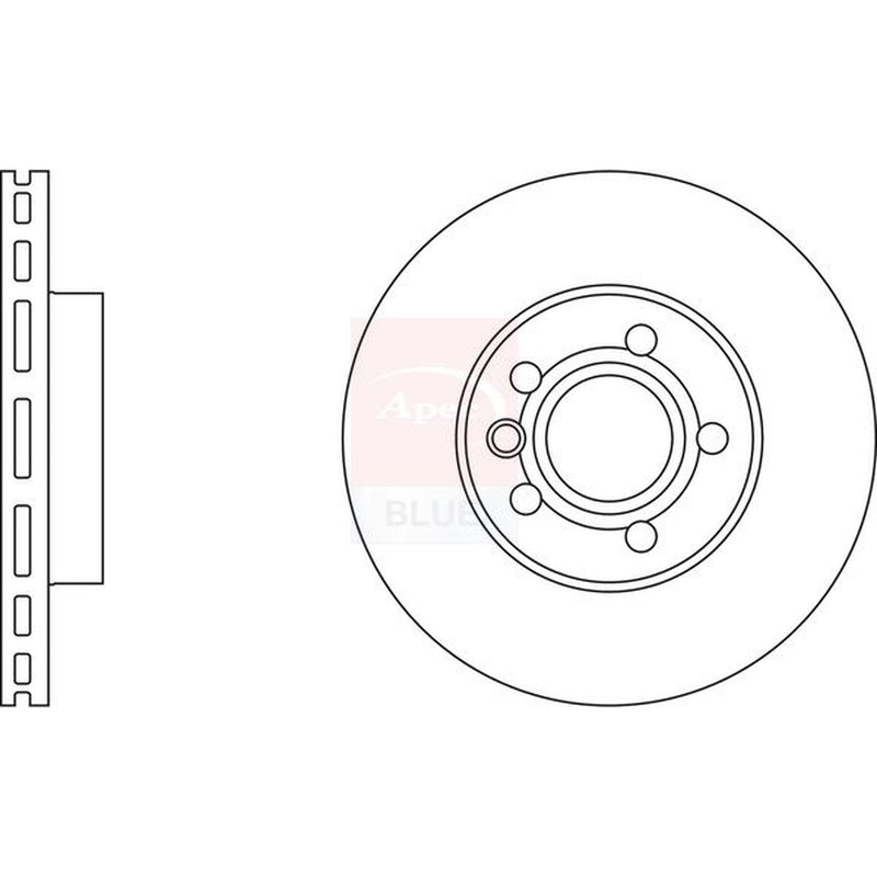 Apec 2 x Vented Front Brake Discs SDK6217