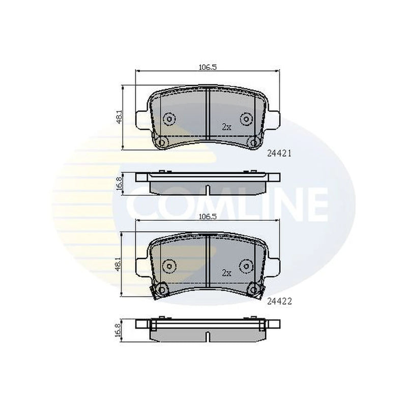 Comline 4 x Rear Brake Pad Set CBP31795