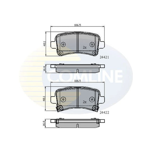 Comline 4 x Rear Brake Pad Set CBP31795