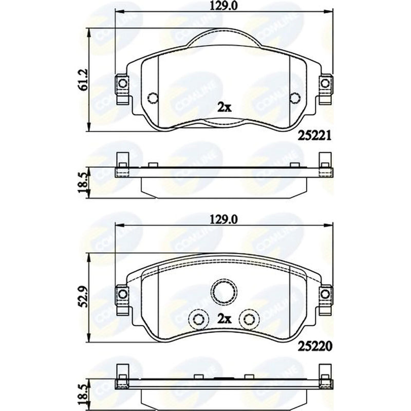Comline 4 x Front Brake Pad Set CBP32145