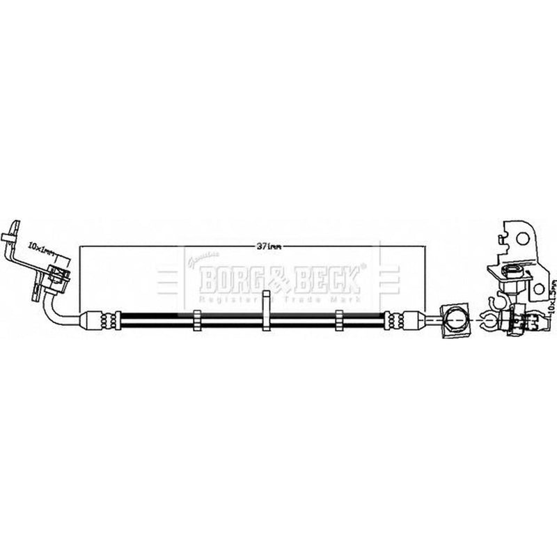 Borg & Beck Brake Hydraulic Hose Line Front Right BBH8275