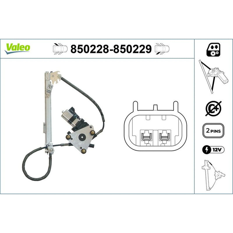 Valeo Electric Window Regulator Lifter Left Rear 850228 OE 46760390 46790323