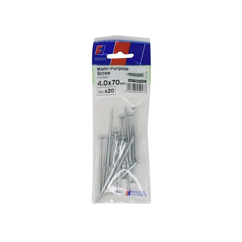 ForgeFix Multi-Purpose Pozi Screw CSK ST ZP 4.0 x ForgePack 20 25-70mm