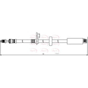 Apec Brake Hydraulic Hose Line Front HOS3831