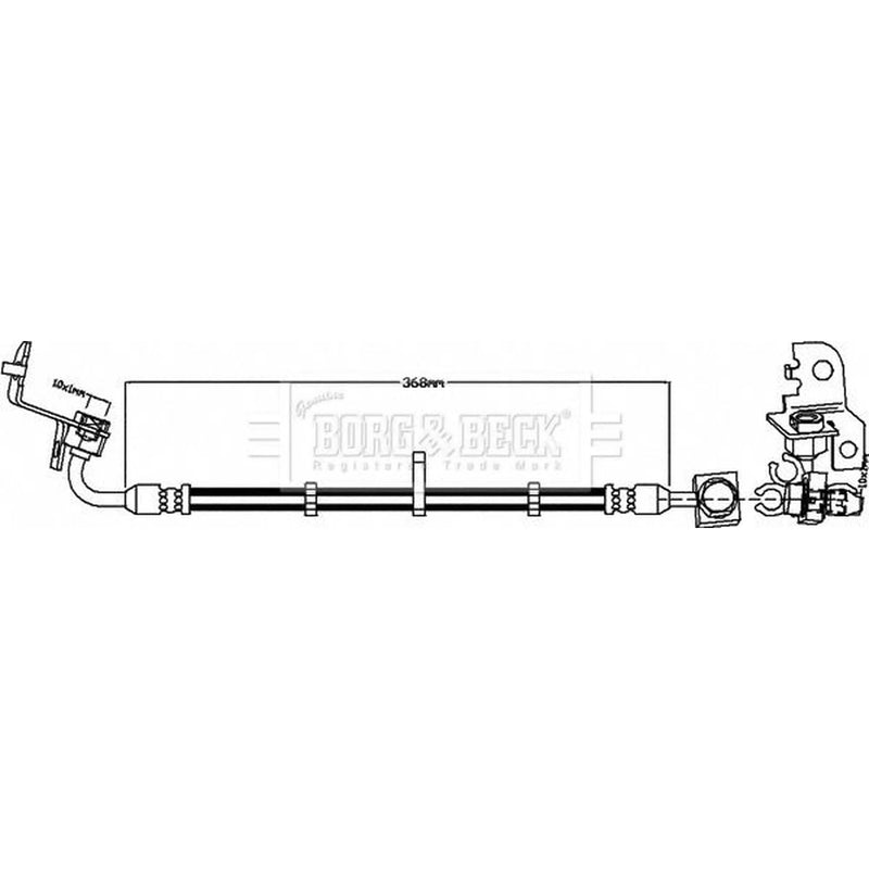 Borg & Beck Brake Hydraulic Hose Line Front Right BBH8277
