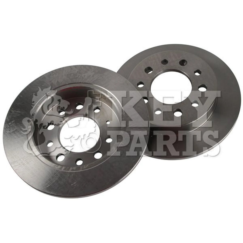 Key Parts 2 x Solid Rear Brake Discs KBD4625