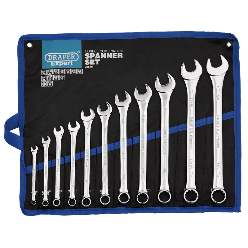 Draper Expert HI-TORQ® Imperial Combination Spanner Set 11 Piece