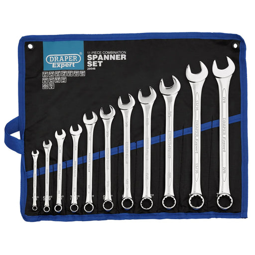 Draper Expert HI-TORQ® Imperial Combination Spanner Set 11 Piece