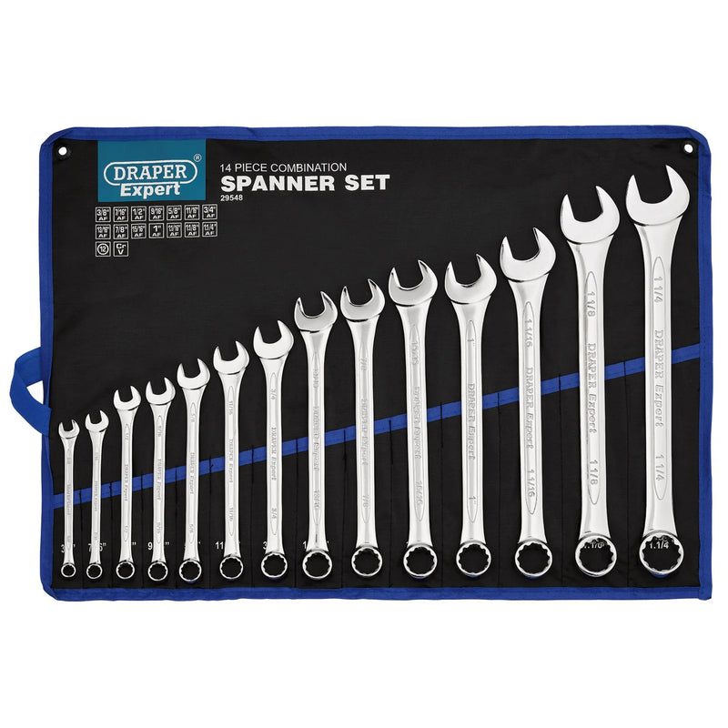 Draper Expert Combination Spanner Set 14 Piece HI-TORQ®