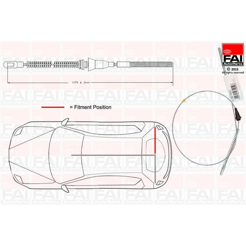 FAI Handbrake Cable Right Rear FBC0081