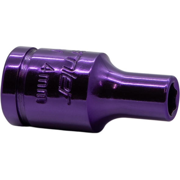 Sealey 1/4"Dr Coloured Socket 4mm (Light Purple)