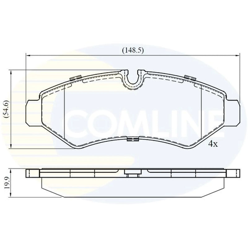 Comline 4 x Rear Brake Pad Set CBP02762